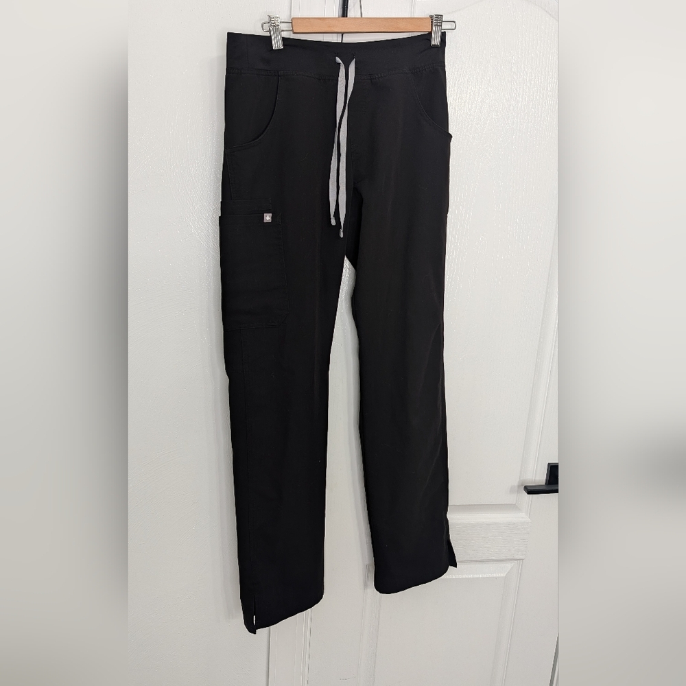 Figs Black Women's Drawstring Joggers with Side Utility Pocket